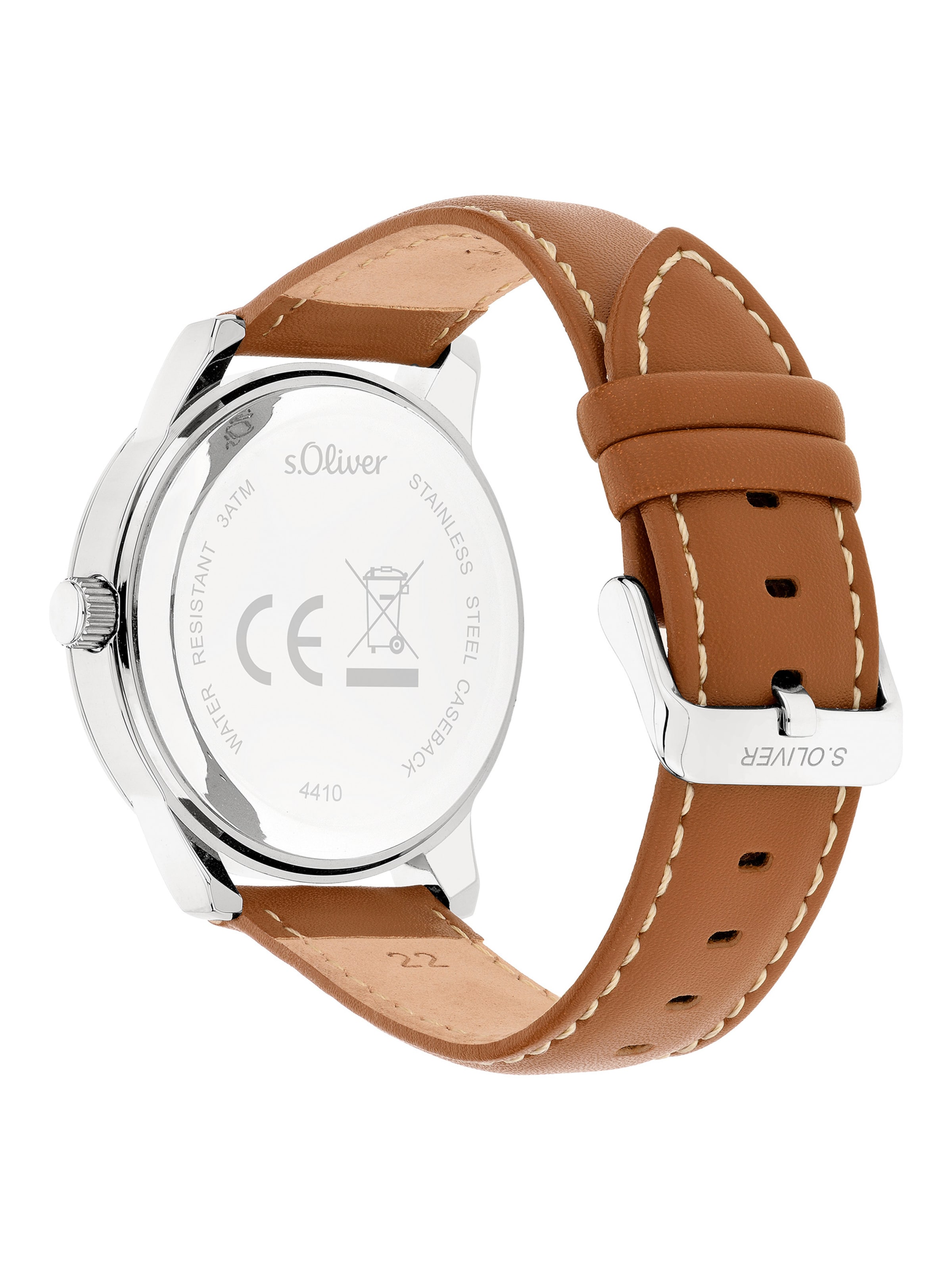 s.Oliver Analog Watch in Brown