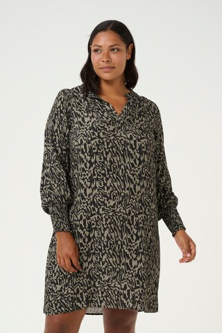 KAFFE CURVE Kleid  'Mahlena' in Schwarz: Vorderseite