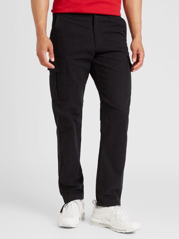 JACK & JONES Loose fit Cargo trousers 'Kane Barkley' in Black: front