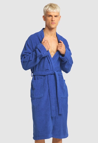 Carlo Colucci Long Bathrobe in Blue: front