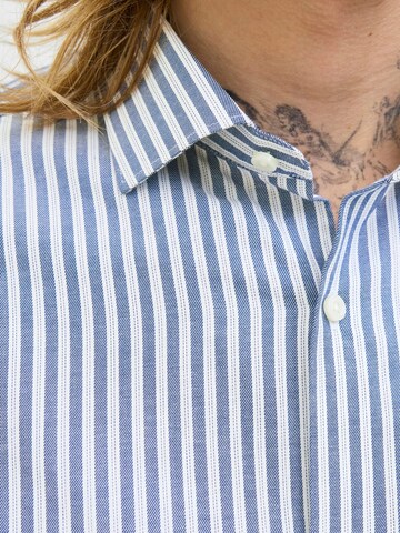JACK & JONES Comfort fit Button Up Shirt 'parker' in Blue