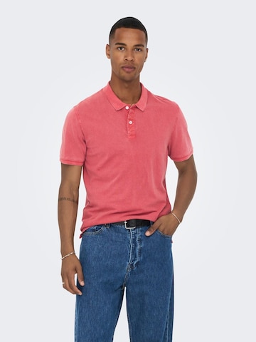 Only & Sons Shirt 'Travis' in Rood: voorkant