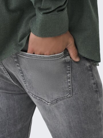 Only & Sons Skinny Jeans 'ONSWARP' in Grijs