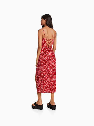 Bershka Ruha ' VESTIDO MIDI  MARROCAIN EST FLORES' - piros