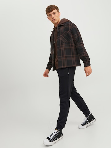 JACK & JONES Tapered Pants 'JPSTGordon JJBradley' in Black