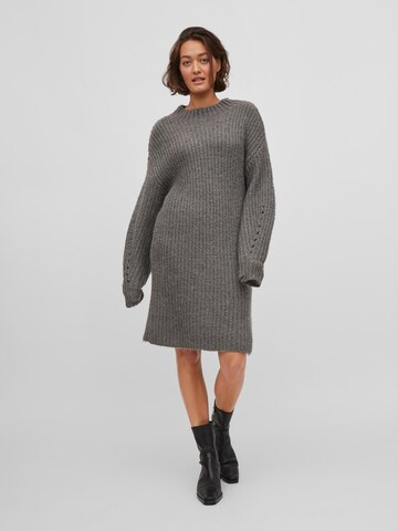 VILA Knitted dress 'Suba' in Grey