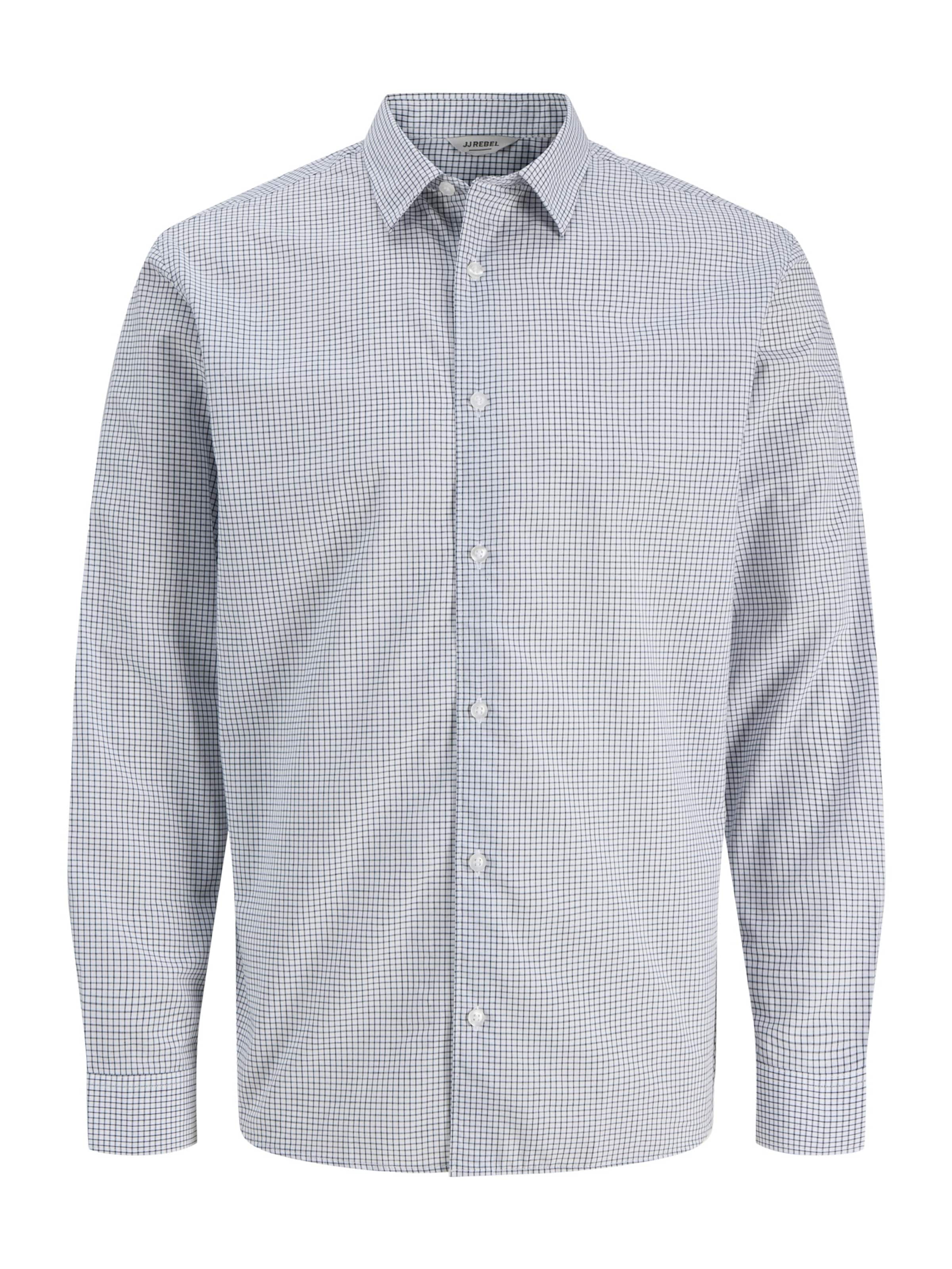 JJ Rebel Regularny krój Koszula 'JREBGAVIN' w kolorze biały: przód