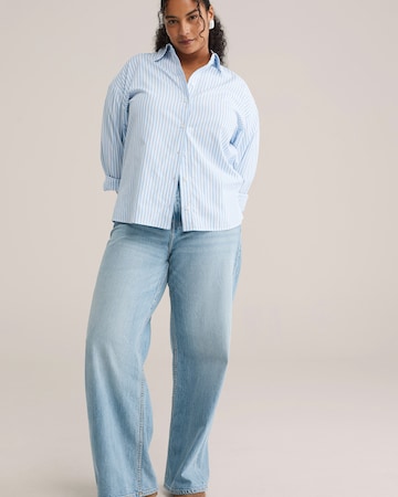 WE Fashion Широкий Джинсы в Синий