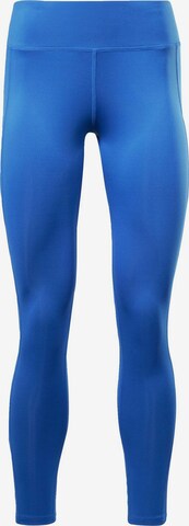 Skinny Pantalon de sport Reebok en bleu : devant
