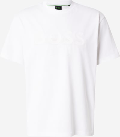 Marškinėliai 'Member' iš BOSS, spalva – nebalintos drobės spalva / balta, Prekių apžvalga