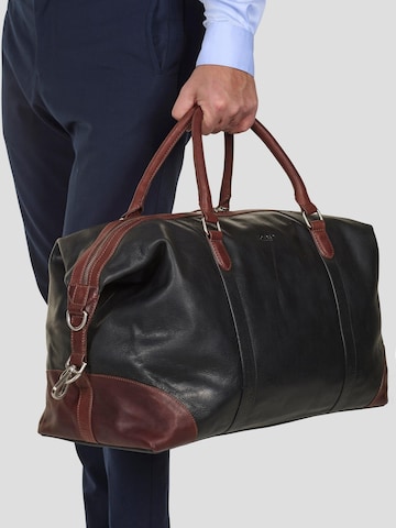 Howard London Weekender 'Weekend Bag Cooper Black / Brown'‌‌‌‌‌‌‌ in Schwarz: Vorderseite