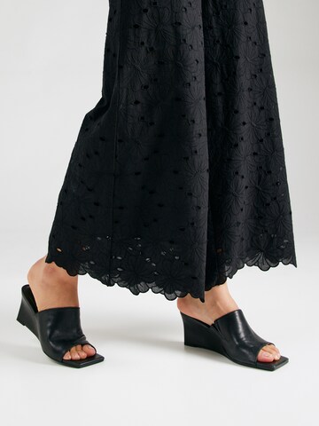 King Louie Wide leg Broek 'Ethel' in Zwart
