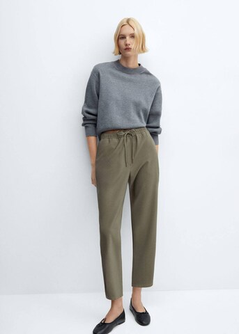 MANGO Loose fit Pants 'Fluido' in Green