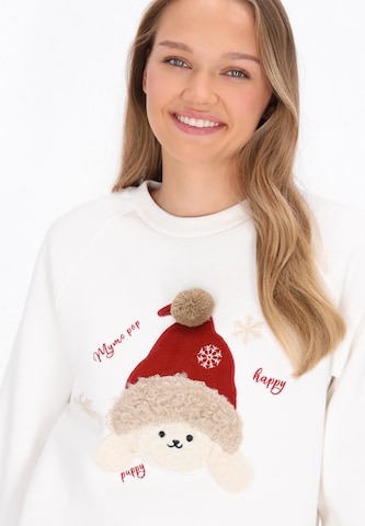 Sweat-shirt 'Pop' MYMO en blanc