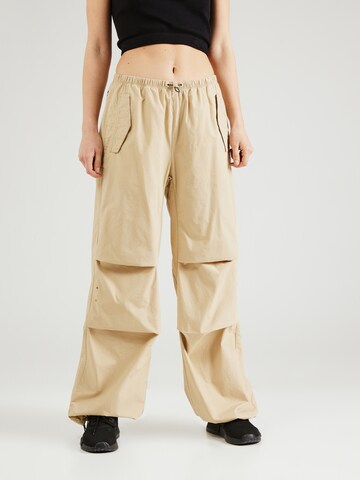 CONVERSE Wide Leg Bukser i beige: forside