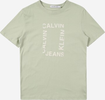 Calvin Klein Jeans T-Shirt 'MAXI HERO' in Grün: predná strana