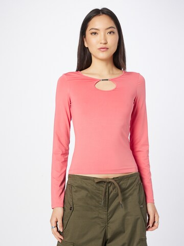 WEEKDAY Shirt 'Enya' in Roze: voorkant