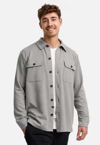 INDICODE JEANS Comfort fit Button Up Shirt 'Nello' in Grey