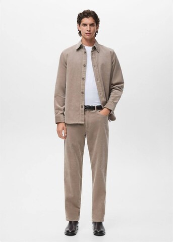 MANGO MAN Regular Hose 'Pompeia' in Braun