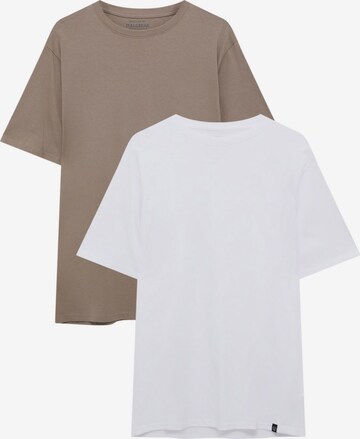 Pull&Bear Shirt in Brown: front