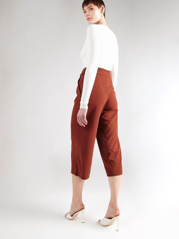 JDY Wide leg Pleat-front trousers in Brown