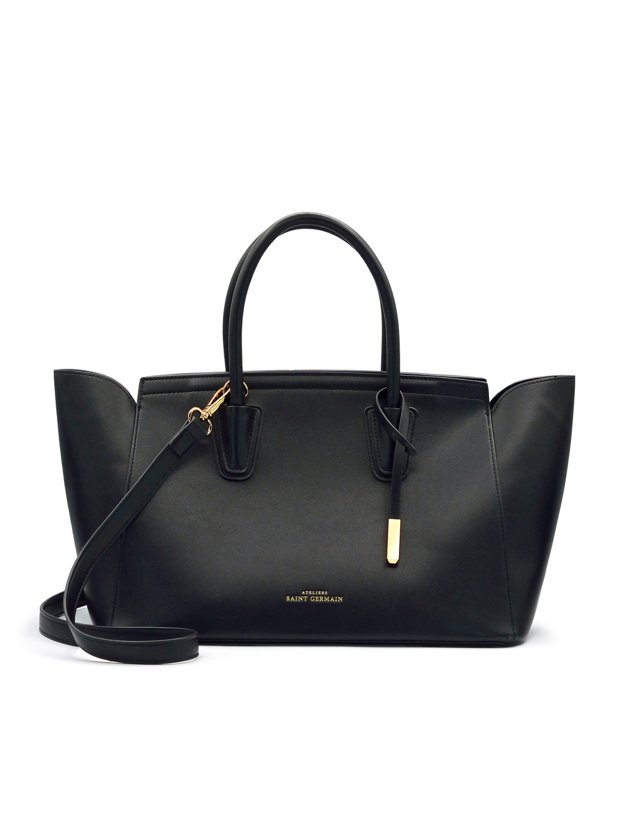 Cabas 'LEVALLOIS' Ateliers Saint Germain en noir : devant