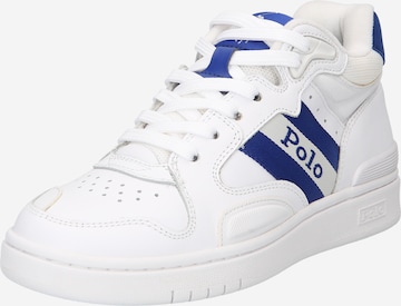 Polo Ralph Lauren High-Top Sneakers in White: front