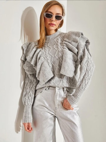 Bianco Lucci - Pullover 'Pullover' em cinzento