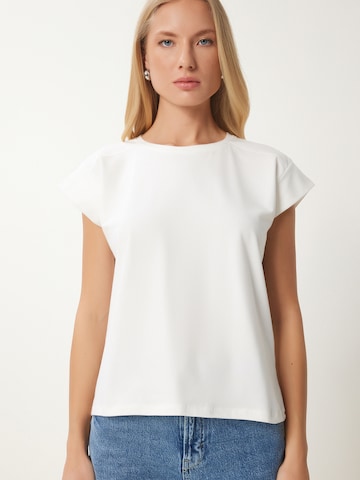 Happiness İstanbul Μπλουζάκι σε λευκό: μπροστά