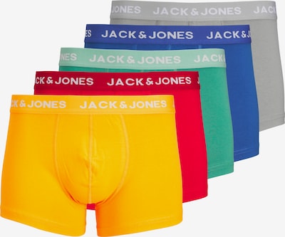 JACK & JONES Boxershorts 'LARRY' in de kleur Royal blue/koningsblauw / Grijs / Smaragd / Oranje / Grenadine, Productweergave