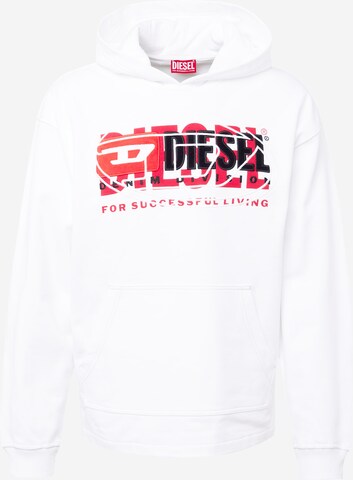 DIESEL Sweatshirt 'S-BAXT' in White: front