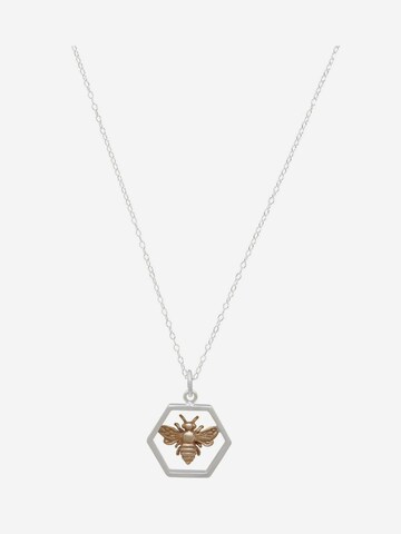 Gemshine Necklace 'Biene und Wabe' in Silver