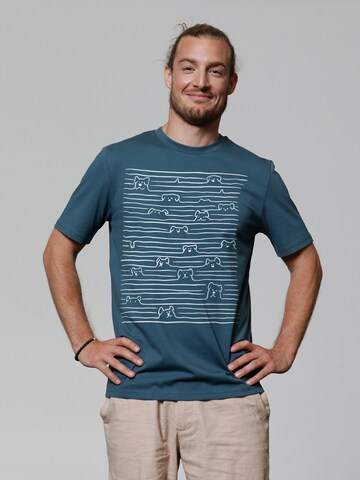 T-Shirt ' Doodle Dogs ' Watapparel en bleu : devant