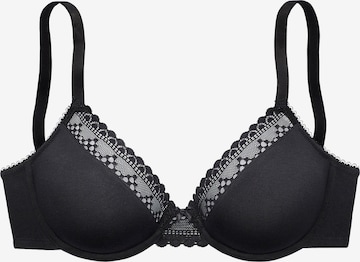 LASCANA T-shirt Bra in Black: front