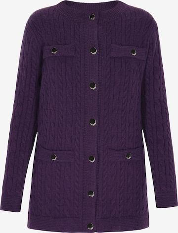 DreiMaster Klassik Knit cardigan in Purple: front