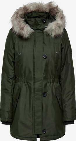 Only Tall Winter Parka 'Iris' in Green: front