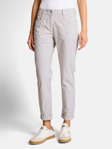 TOM TAILOR Slim fit Chino trousers in Grey: front