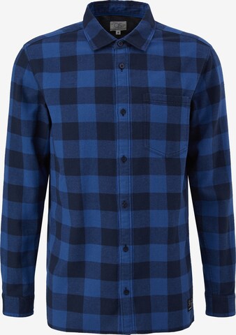 QS by s.Oliver Button Up Shirt in Blue: front