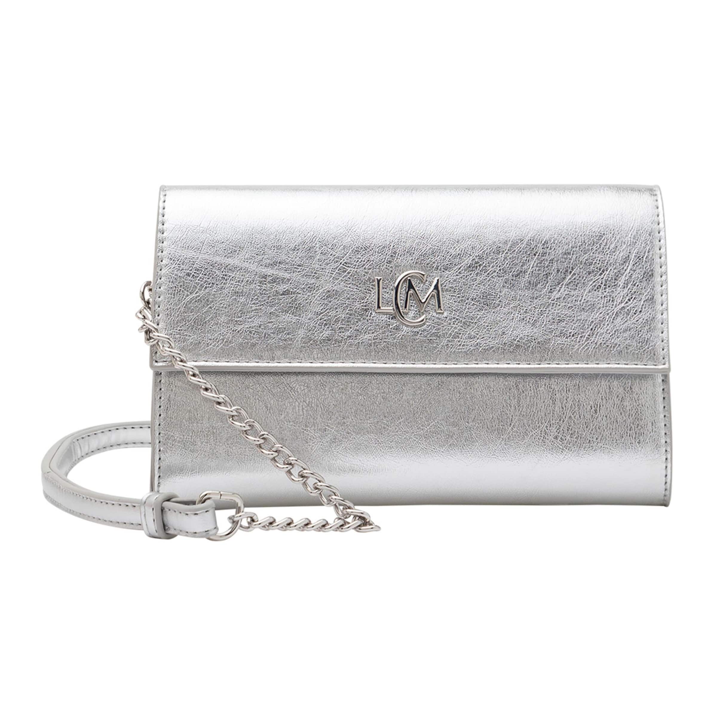 Sac à bandoulière L.CREDI en argent : devant