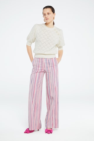 Wide Leg Pantalon Fabienne Chapot en mélange de couleurs