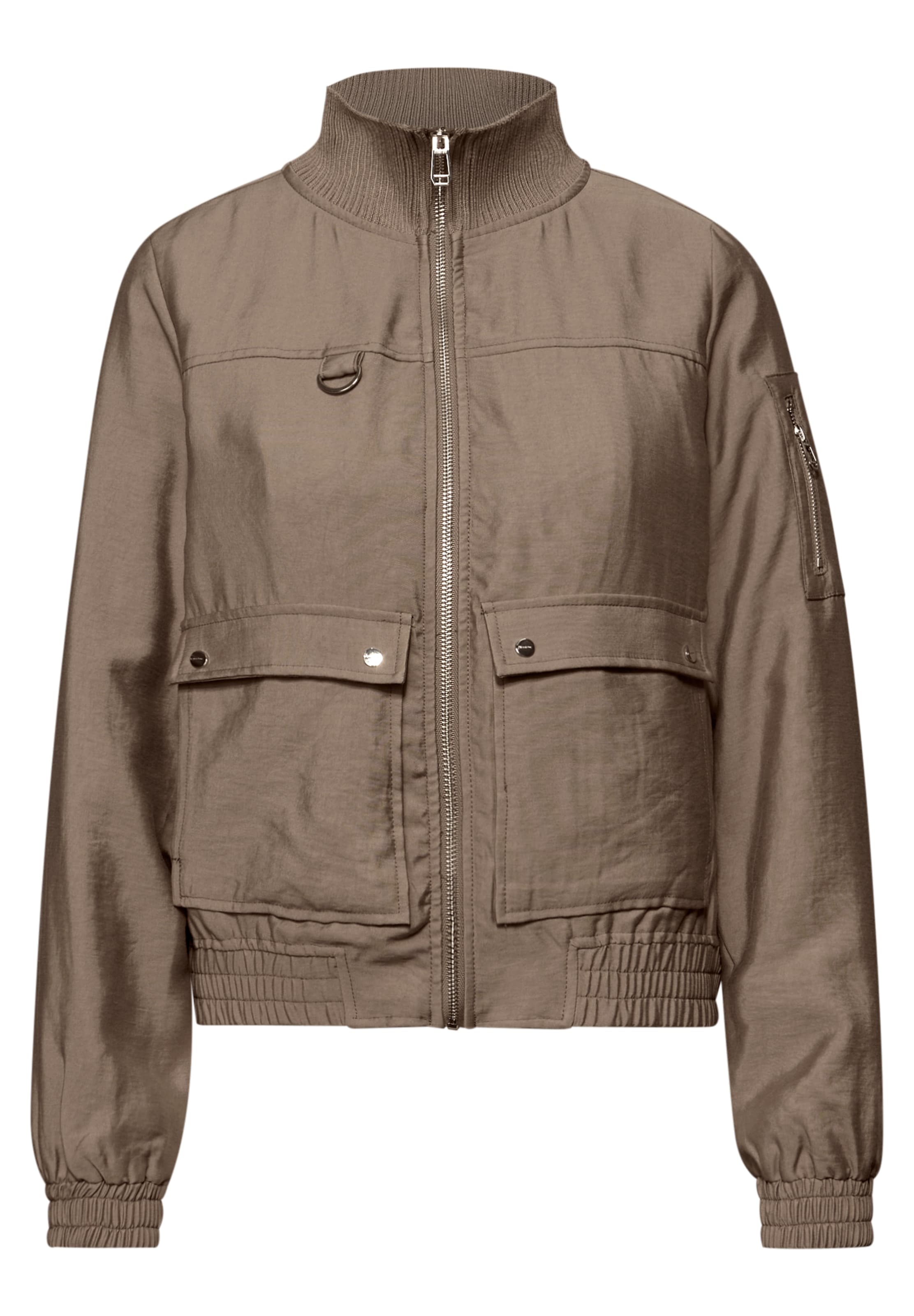 STREET ONE Between-Season Jacket 'Utility' in Brown: front