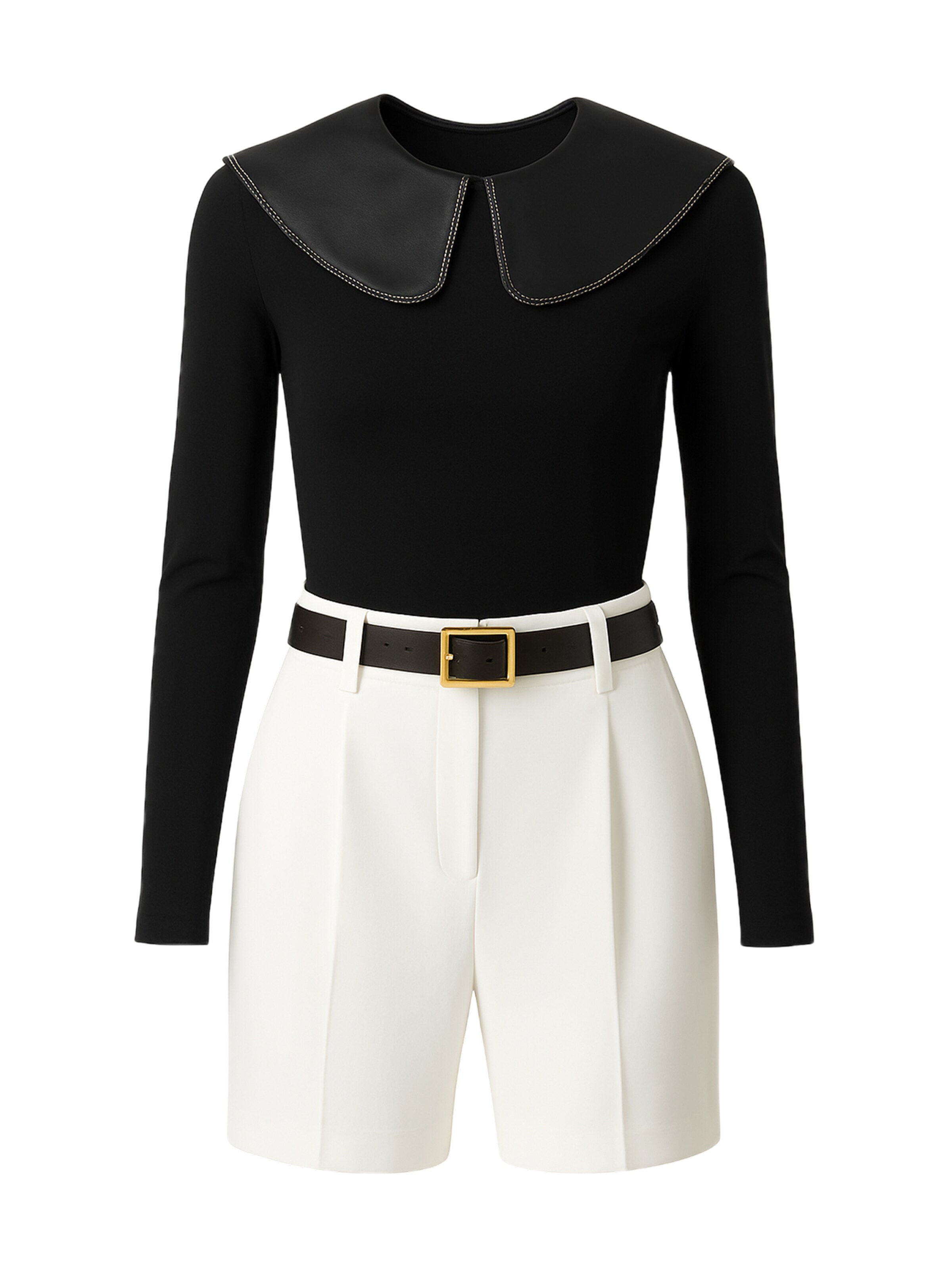 Touche Prive Blouse Bodysuit in Black: front