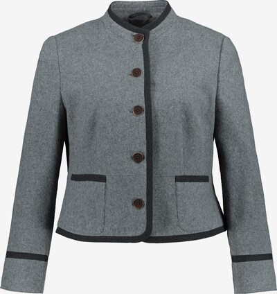 Ulla Popken Veste bavaroise en gris / noir, Vue avec produit