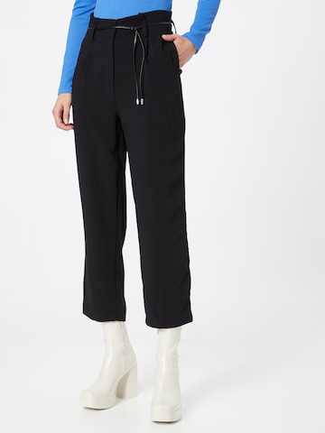 ABOUT YOU Regular Pleat-Front Pants 'Jascha' in Black: front