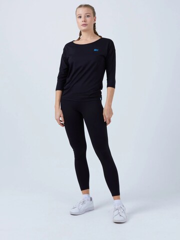 SPORTKIND Shirt '3/4 Loose Fit' in Zwart: voorkant