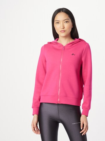 ONLY PLAY Athletic Zip-Up Hoodie 'Serena' in Pink: front