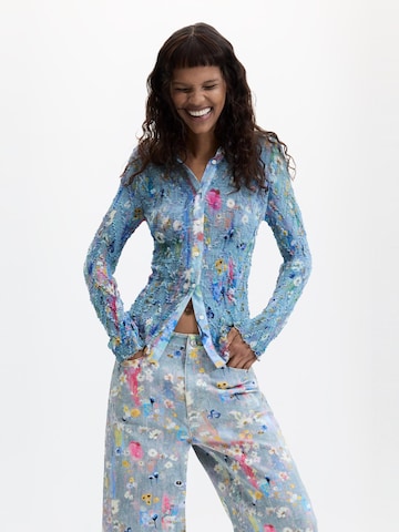 Desigual Wide leg Τζιν σε μπλε
