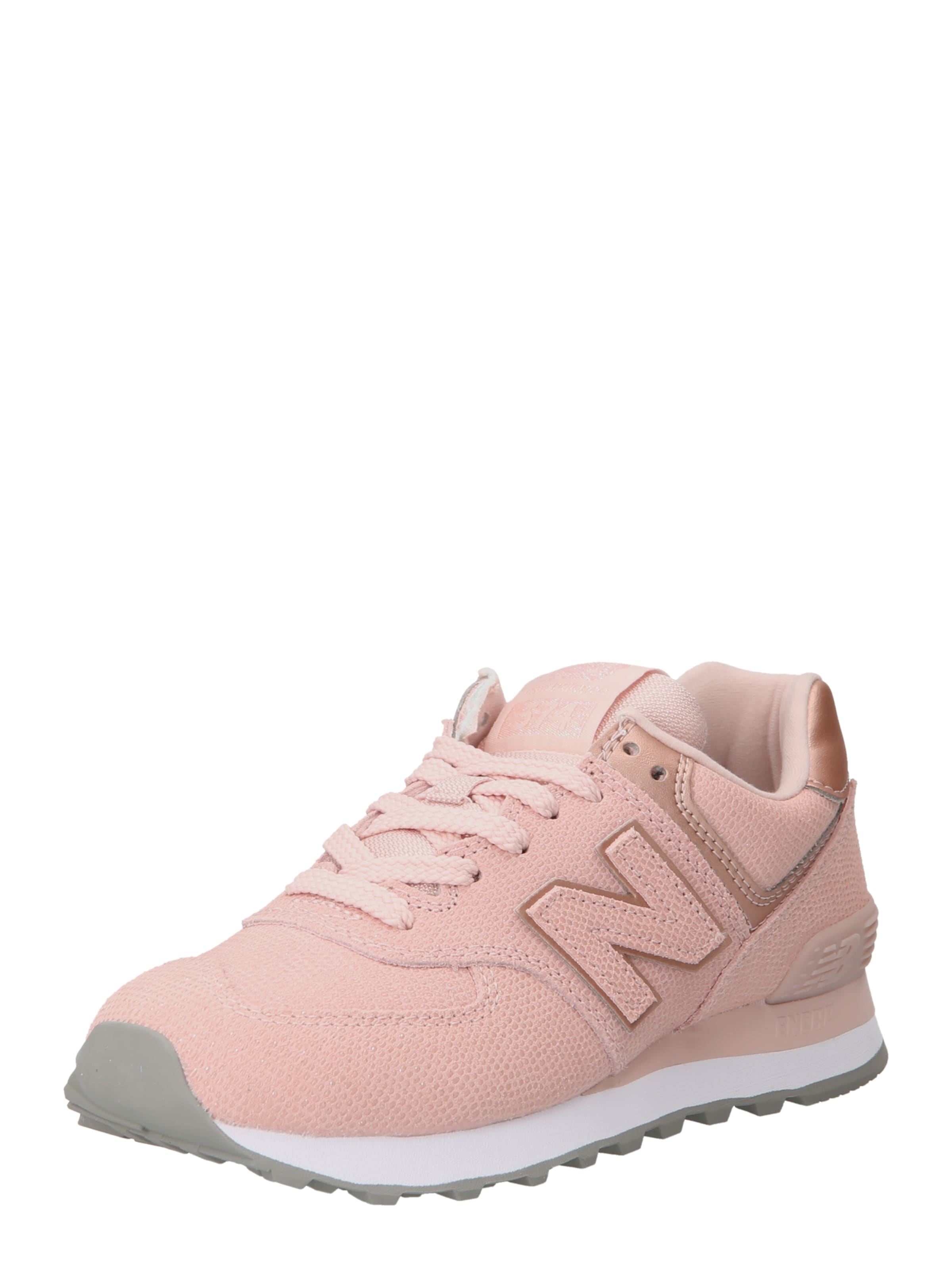 Sneaker bassa '574' di new balance in rosa: frontale