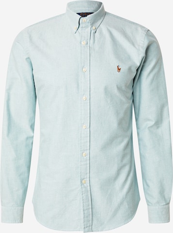 Slim fit Camicia di Polo Ralph Lauren in blu: frontale