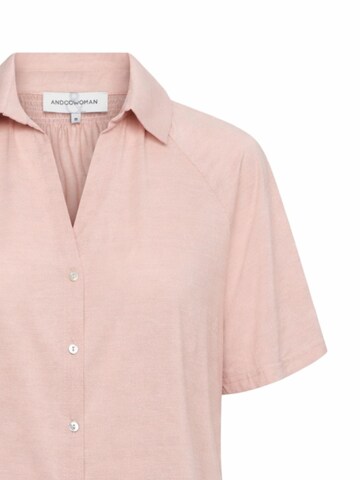 &co woman Blouse '&Co woman Vanity roze' in Pink